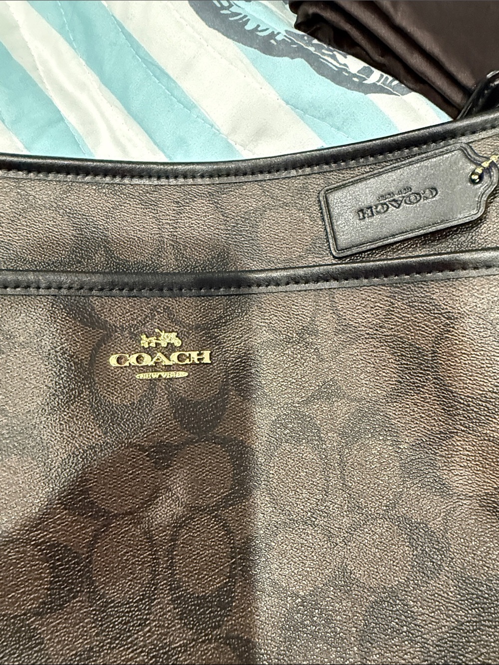 Coach Brown Signature Crossbody Messenger Bag - Picture 2 of 5